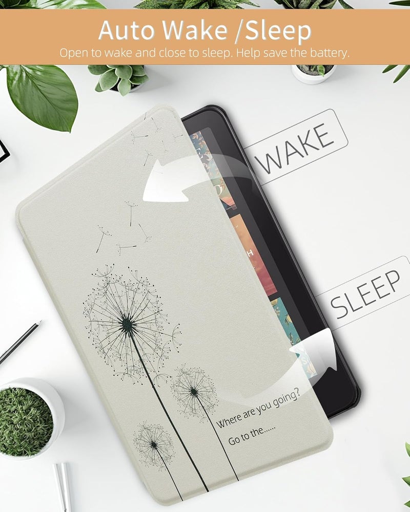 WALNEW Case for 7-inch Kindle Paperwhite 12th Gen 2024 and Colorsoft Signature Edition, Premium PU Leather Protective Cover for Kindle Paperwhite, Auto Wake/Sleep - Image 4